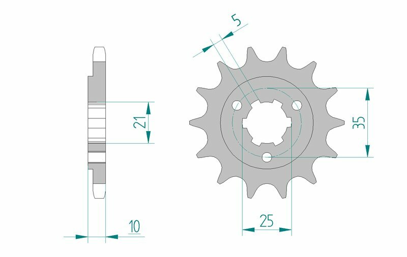 AFAM Steel Standard Front Sprock 22602 - 525