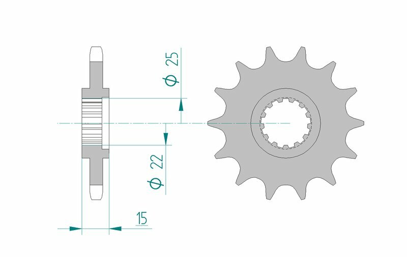 AFAM Steel Standard Front Sprocket 21208 - 428 