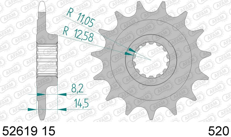 Afam Steel Standard Front Spack 52619 - 520