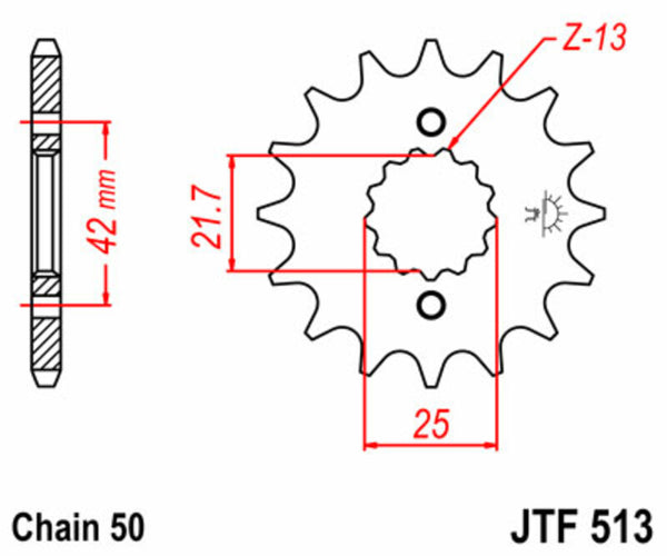 JT Sprockin Steel Standard Front Sprock 513 - 530 JTF513.14