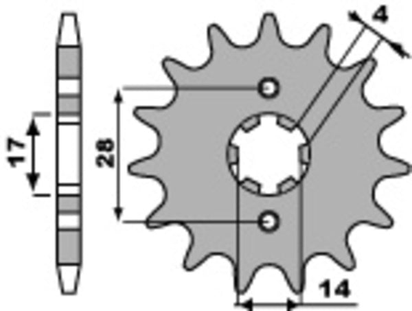 PBR Steel Standard Front Strock 2107 - 420 2107 14 18NC