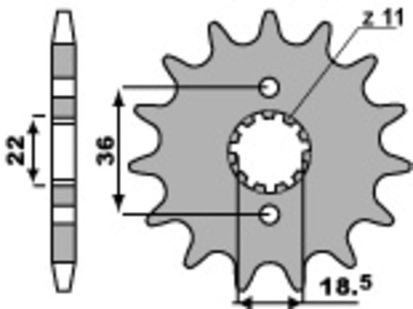 PBR Steel Standard Front Spack 2506 - 520 2506 13 18NC