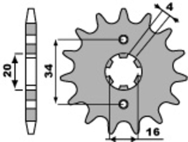 PBR Steel Standard Front Stmack 263 - 428 263 16 18NC