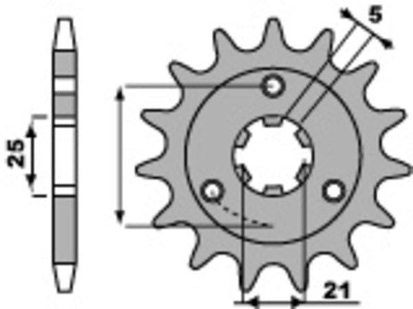 PBR Steel Standard Front Spack 424 - 530 424 16 18NC