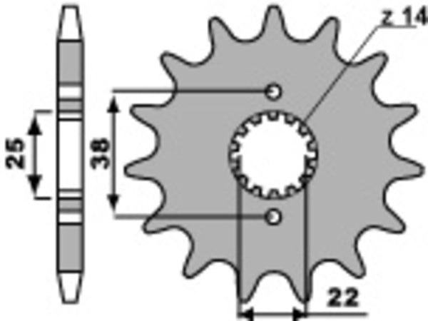 PBR Steel Standard Front Stmack 728 - 530 728 14 18NC