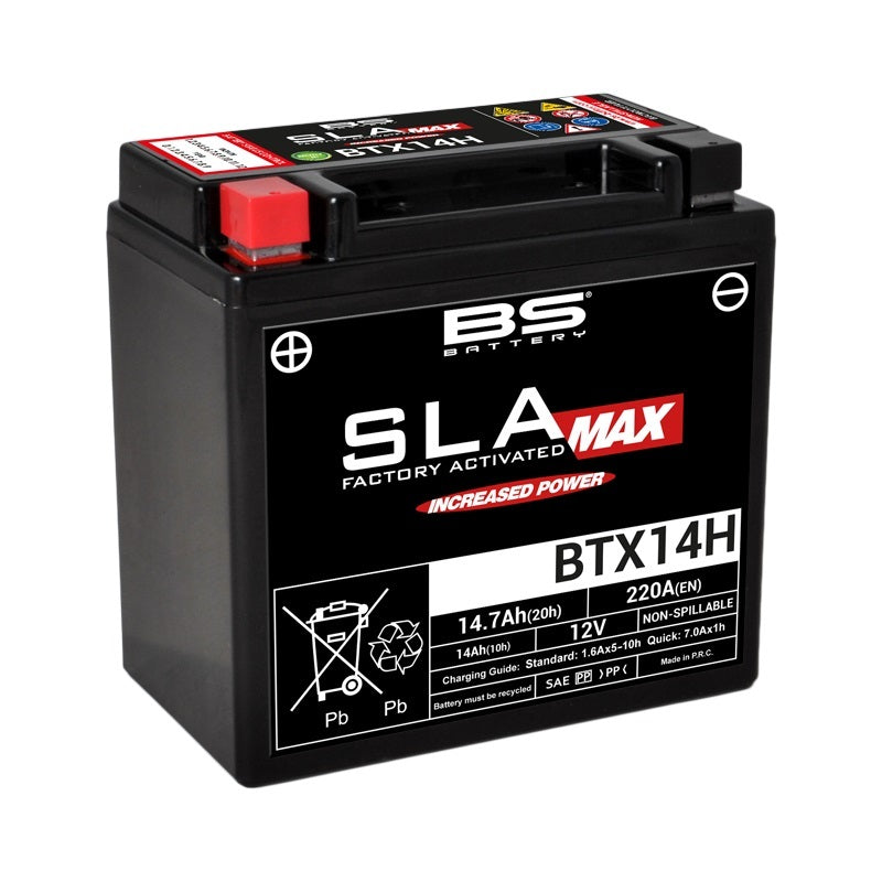 BS Battery SLA Max Akun huolto Vapaa tehdas aktivoitu - BTX14H