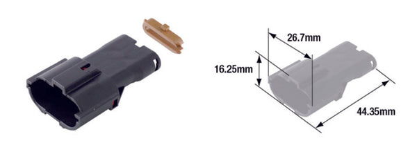 Tourmax-vedenpitävä naarasliitin 070 (Fry) -3-polg-ETP-117