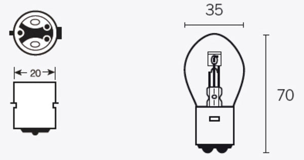 Tecnium B35 -lamput 6V 35/35W - X10 1079297
