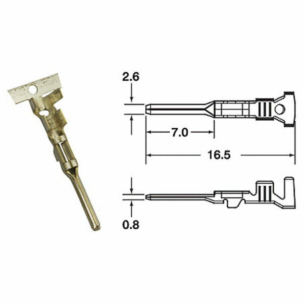 Bihr Generic Hane connector Ø0.85mm²/1,25mm²-50-Pack-1101A0241