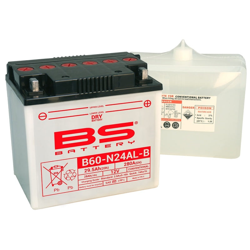 BS Battery Battery Suorituskykyinen happopakkaus-B60-N24AL-B