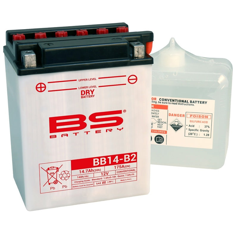 BS Battery Battery High Performance With Acid Pack - BB14 -B2