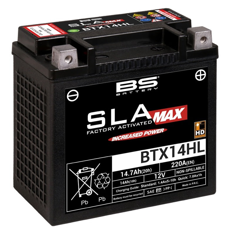 BS Battery SLA Max Akun huolto Vapaa tehdas aktivoitu - BTX14HL