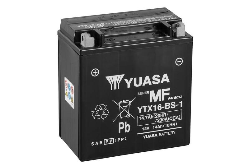 Yuasan huoltovapaa akku hapolla pakkauksella-YTX16-B-1