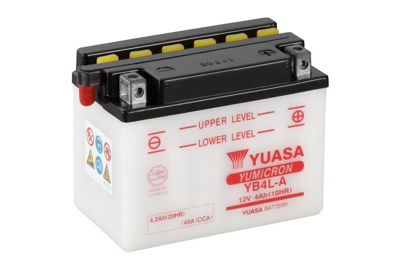 Yuasa conventional battery without acid packs - YB4L -A