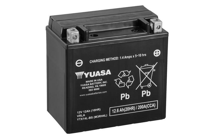 Yuasa maintenance -free battery with acid package - YTX14L -B