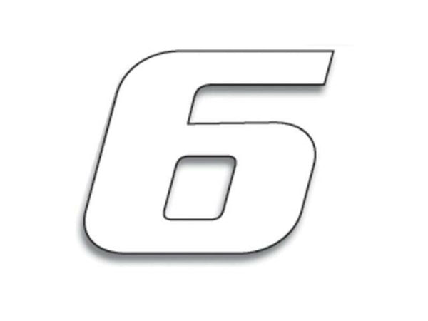 Blackbird Race Number 6 20x25cm valkoinen 5049/10/6