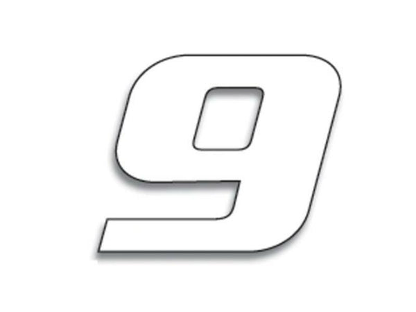 Blackbird Race Number 9 20x25cm valkoinen 5049/10/9