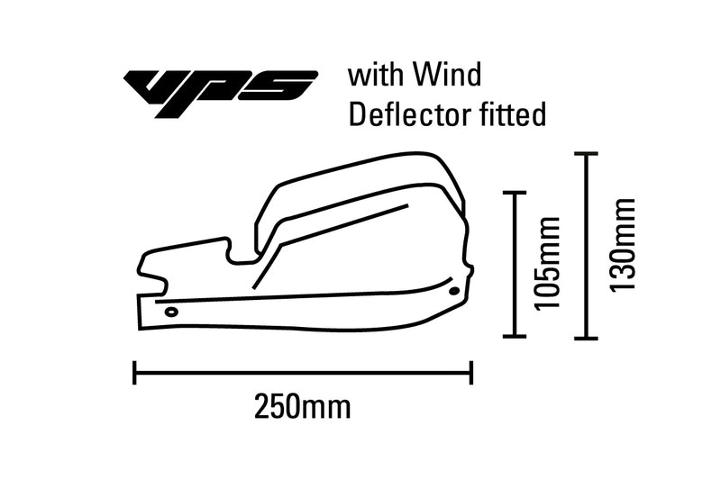 BARKBUSTERS VPS MX Handguard Plastic Set Only White/Black Deflector VPS-003-01-WH