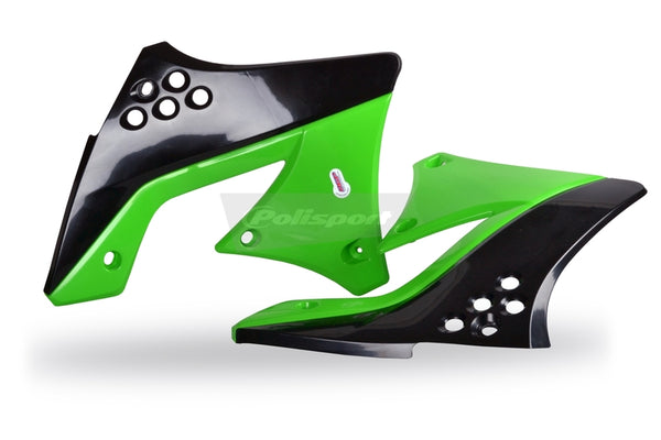 POLTERPORT -Jäähdytin kattaa OEM Color Green/Black Kawasaki KX250F 8412800004
