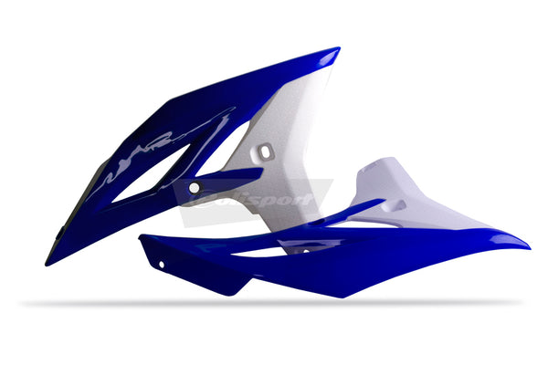 PolicePort-jäähdytin kattaa OEM-värien sininen/valkoinen (11-12) Yamaha YZ250F/WR450F 8413700006