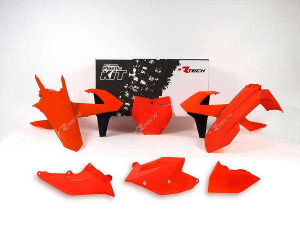 Racetech Plastic Kit-Neon Orange/Black KTM R-Kitktm-An0-516