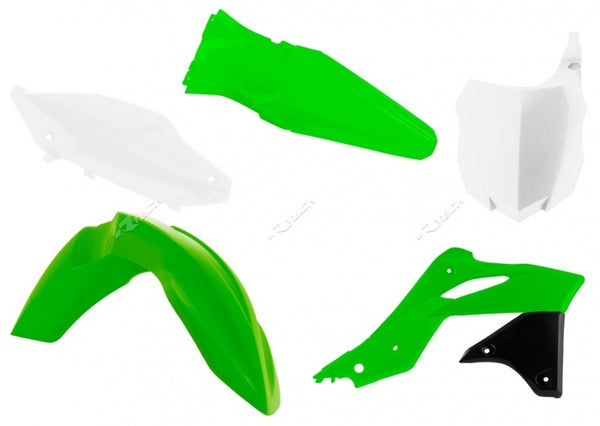 RaceTech Plastic Kit OEM Color (2016) Vihreä/valkoinen Kawasaki KX250F R-KITKXF-OEM-596