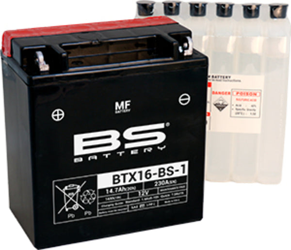 BS Battery Huoltovapaa Akka Haponpakkaus - BTX16-BS-1 