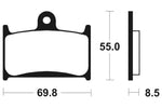 Tecnium sintratut metallijarrutyynyt - MTR124 1090549