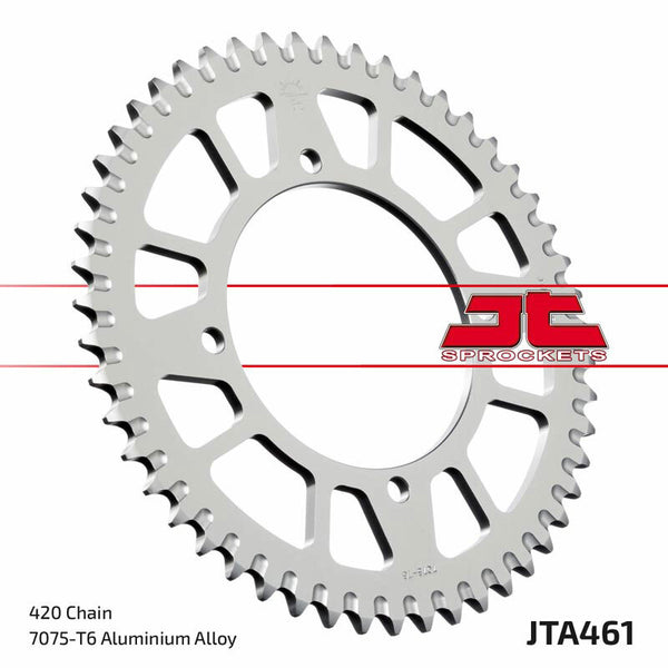 JT Sprock's aluminum Ultra-Light self-cleaning rear sprocket 461-420 JTA461.50BLK