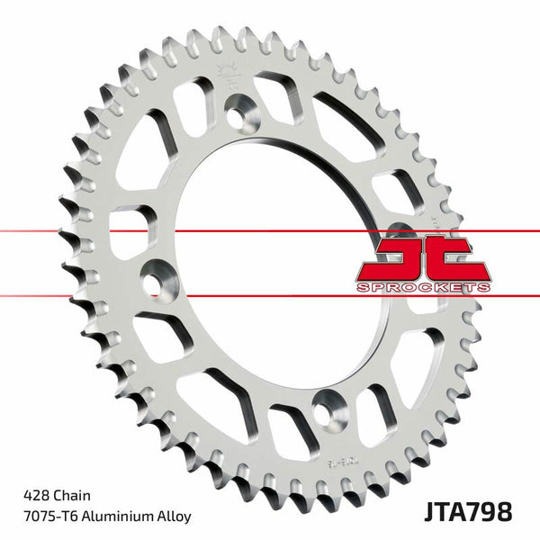 JT Sprock's aluminum Ultra-Light self-cleaning rear sprocket 798-428 JTA798.52BLK