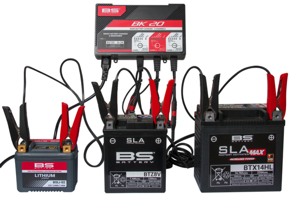 BS -akku BK20 Smart Battery Charger - 6V/12V 3 × 2A
