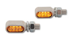 Highsider CNC LED -indikaattorit Little Bronx, hopea, sävyinen lasi, E-hyväksymä, (pari) 204-2861