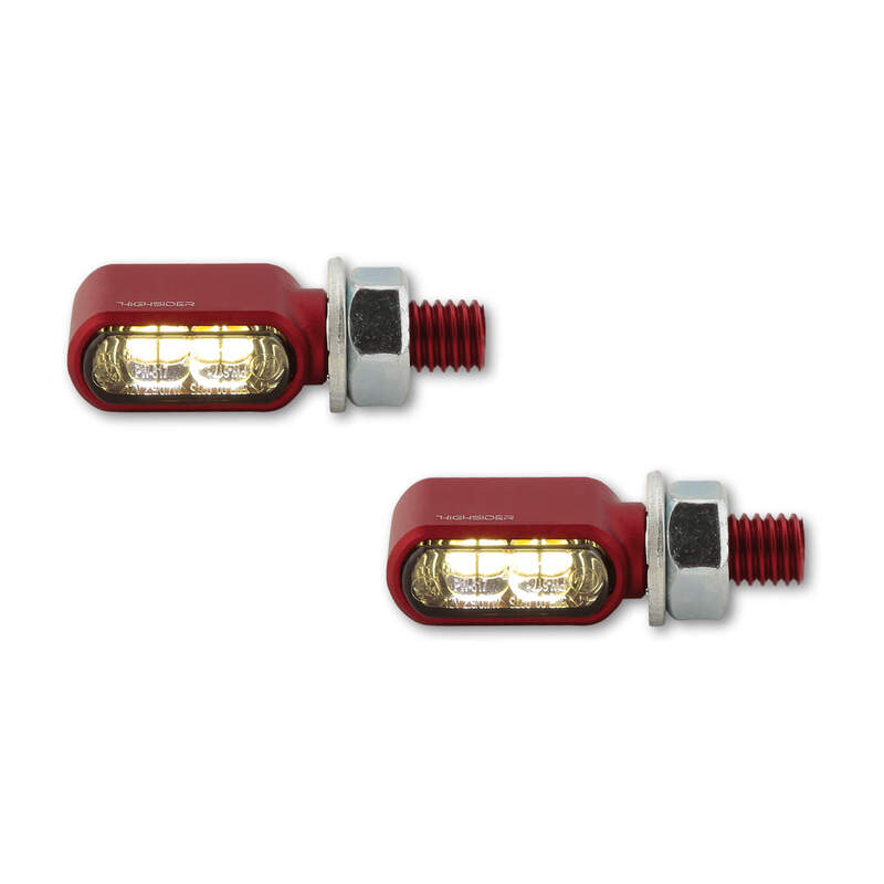 HighSider CNC 2in1 LED-merkkivalo/sijaintivalo Little Bronx, punainen, sävytetty, E-hyväksytty, (pari) 204-2872