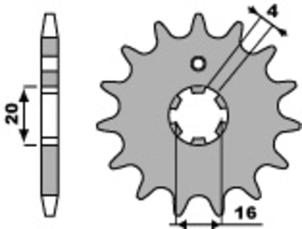 PBR Steel Standard Front Spack 554 - 428 554 15 18NC