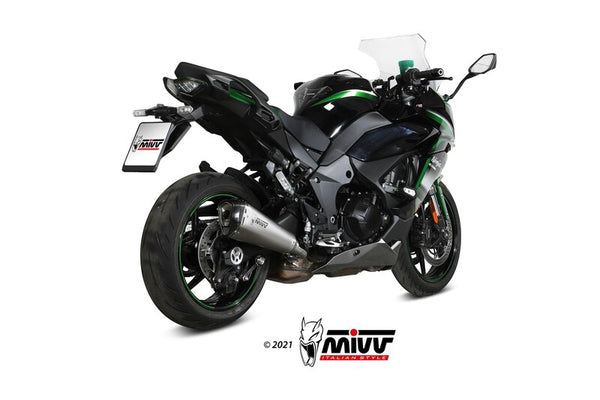 MIVV Delta -kilpailun äänenteräs harjattu ruostumattomasta teräksestä/hiili - Kawasaki Ninja 1000 SX K.054.LDRX