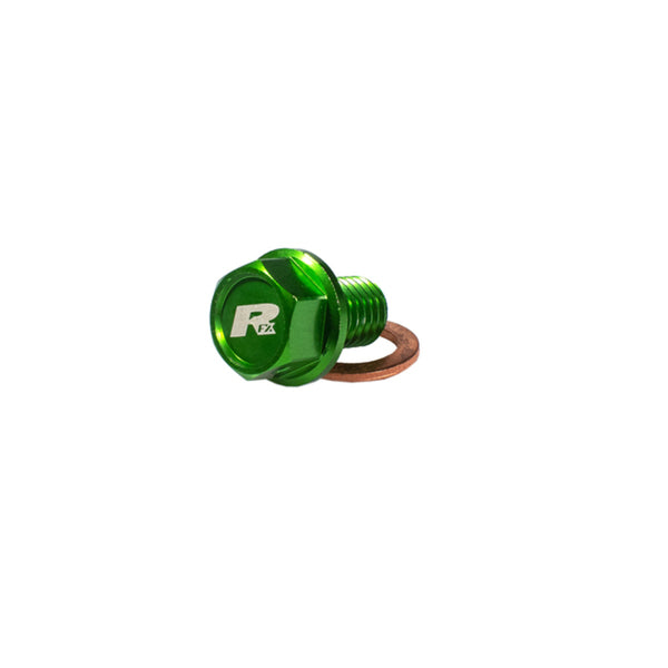 RFX Pro Magneettinen tyhjennyspultti (vihreä) [M10 x 22mm x 1,5] - Kawasaki KXF450/450R FXDB2020099GN