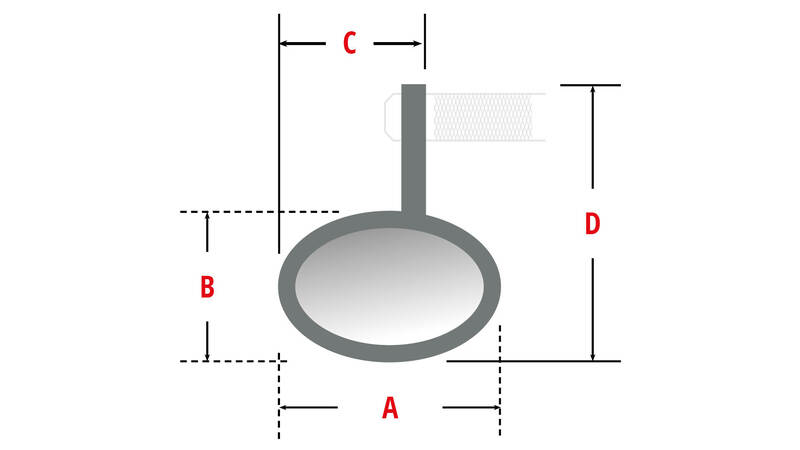 Highsider Victory Rim Bar End -peili LED-merkkivalolla/sijaintivalolla (1kpl) 301-527