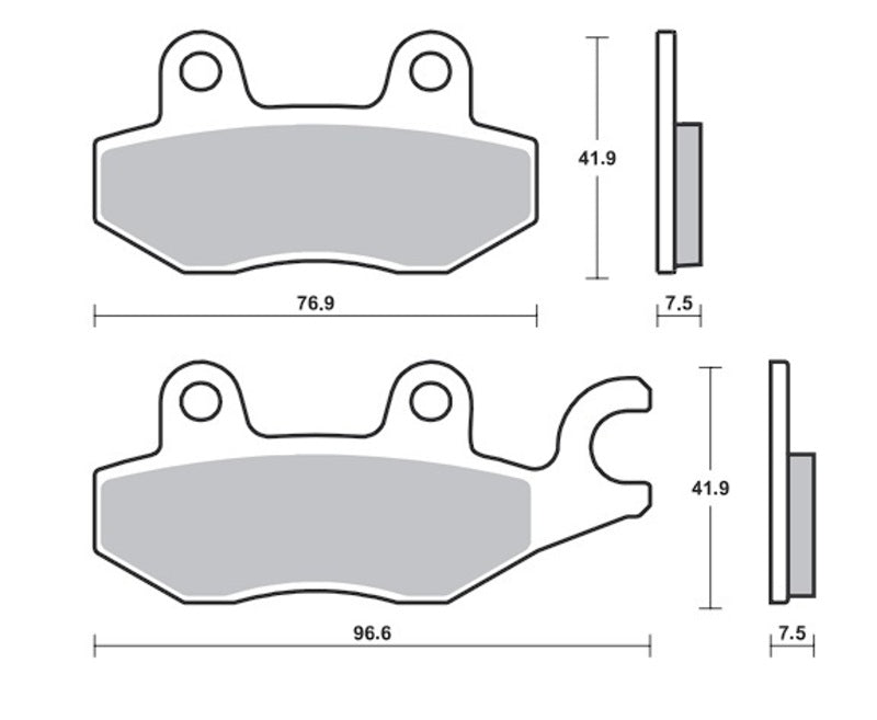 Tecnium Professional Racing Sintered Metal Brake Pads - MSR455 1116535