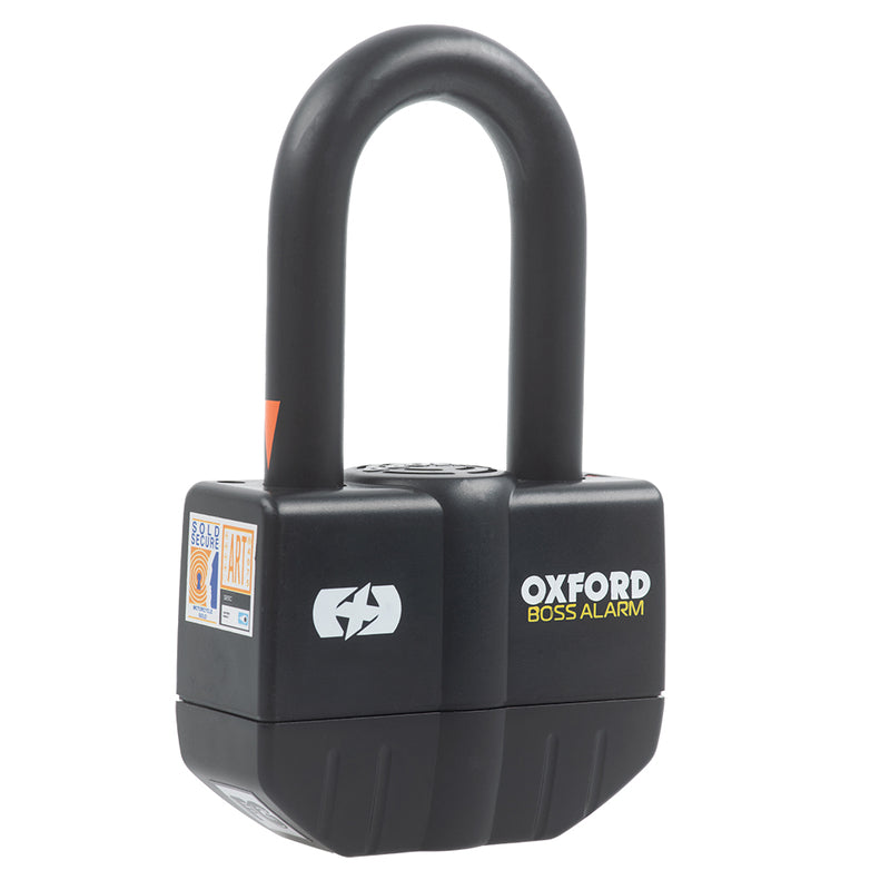 Oxford Boss Alarm Lock 16mm + Chain 12mm x 1.5m LK481