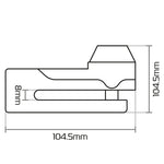 Oxford Titan Ø10mm PIN -levyn lukko - musta LK485