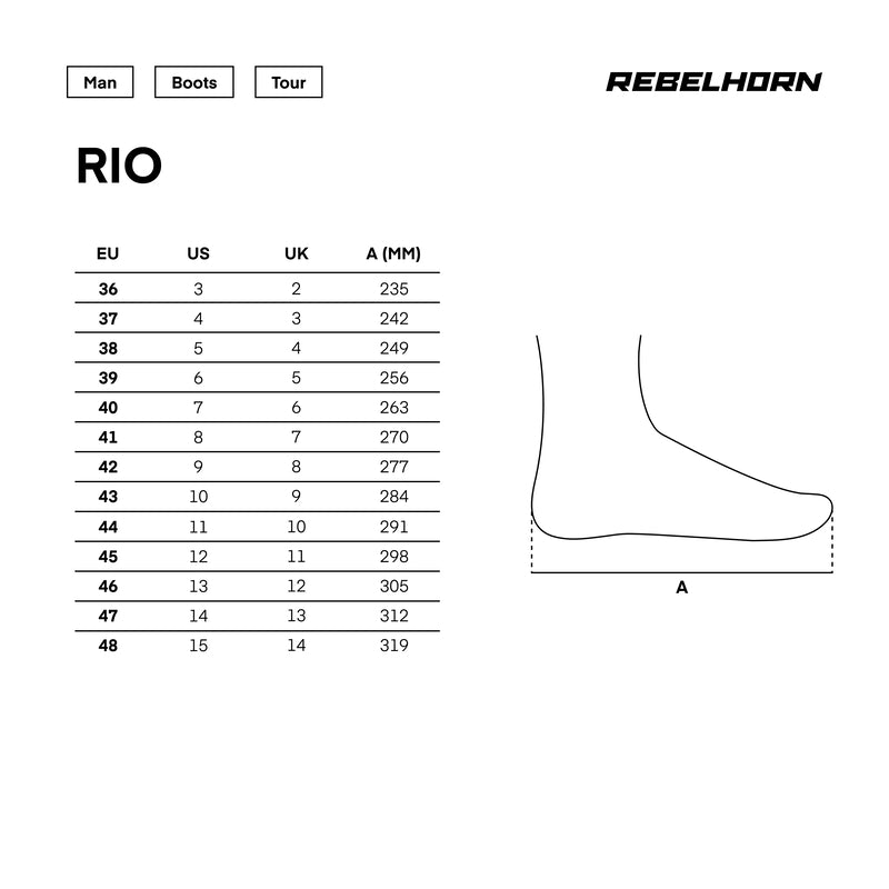 Rebelhorn Unisex Moottoripyöräkengät Rio Matt Musta 