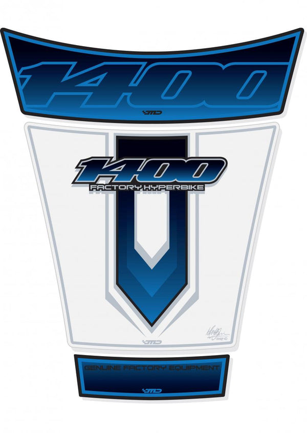 Tankinsuojaus 2001-08 GSX 1400 valkoinen/sininen