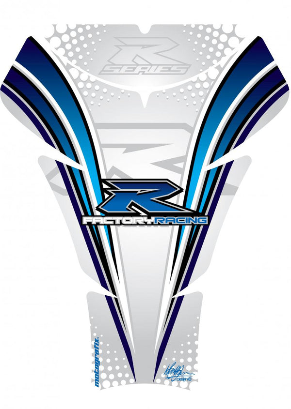 Tankinsuojaus 05-08 GSXR1000/06-15 GSXR600 750 Valkoinen/sininen