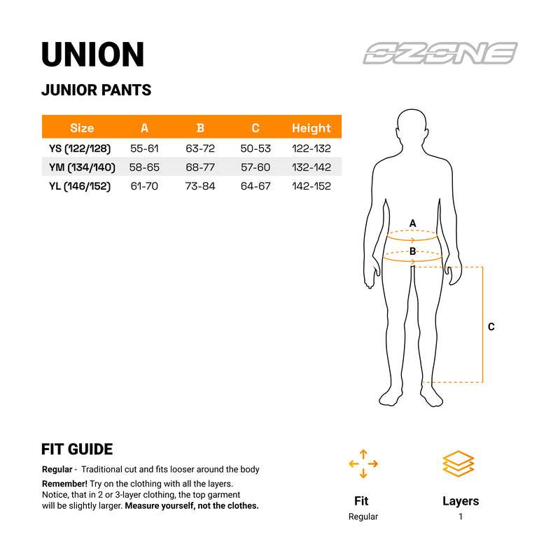 Otsonikilasten tekstiili MC-PANTS UNION MUSTA