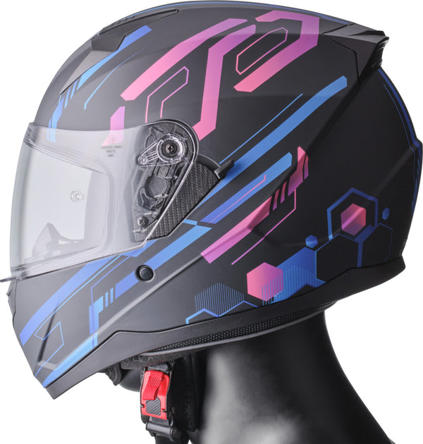 GMS Integral MC Helmet Hexago Matt/Blue/Violet