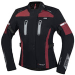 ixs lady textile mc jacket pacora -st black /red