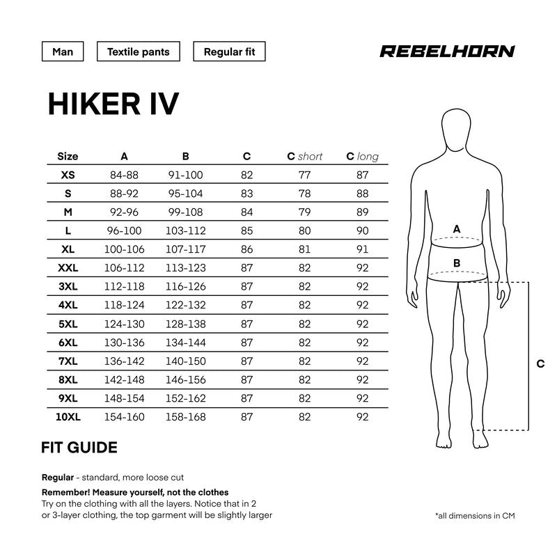 Rebelhorn Textile MC-Pant Hiker IV Musta