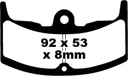 EBC BRAKE Pad FA näyttää orgaaniselta FA080: sta