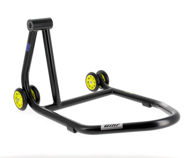 Bihr Home Track Vasen yksi käsivarsi Paddock Stand Matt Black Yellow Wheelsnull