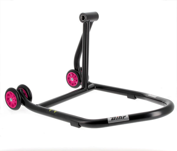 Bihr Home Track Right Single Arm Paddock Stand Matt Black Pink Wheelsnull